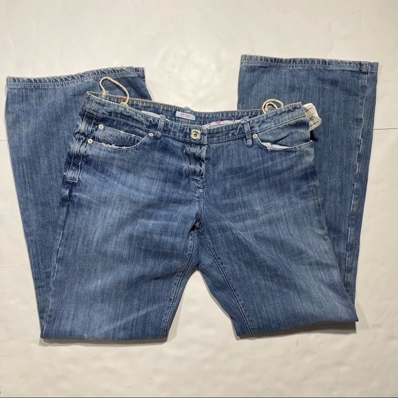 Voyage Mazzilli Michisens Cotton Distressed VintageY2K Flare Quality Jean NWT 30